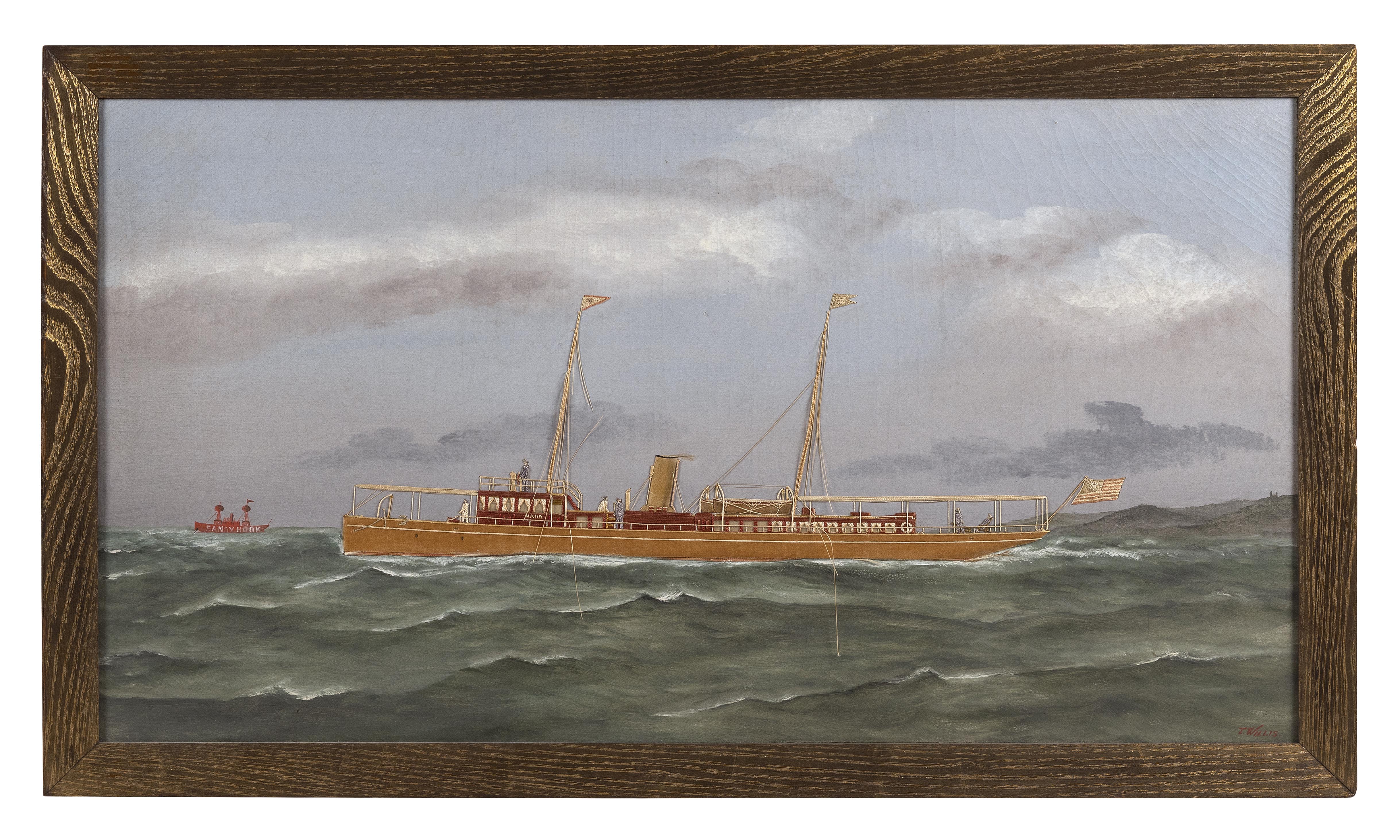 Image 1 for THOMAS WILLIS (New York, 1850-1925), The steam yacht 